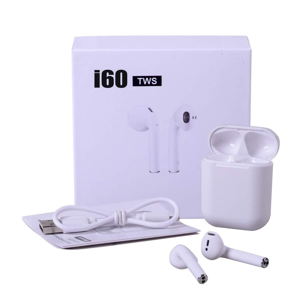 i60 TWS QI Wireless Charging Headset Bluetooth 5.0 6D Super Bass Earphone Arie2 1:1 Pop Up with Charging Box Mic pk i10 i30