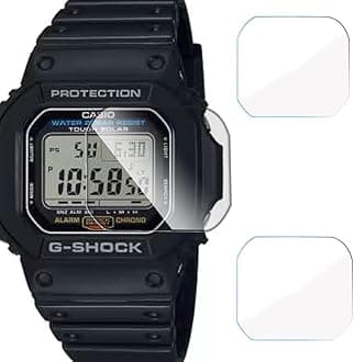 FCS smartwatch screen guard for Casio Watch | Pack of 3 | Edge to Edge Coverage | Ultrathin 0.33mm 9H anti shock screen protector (Casio G-Shock G-5600UE-1DR)