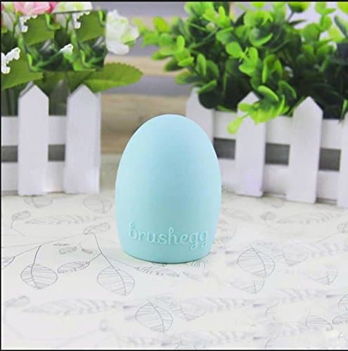 KisKis - Silicone cosmetic Makeup brush egg Cleaning tool (2, Light Blue)