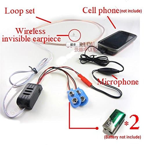 Hamtone ™ Spy Earphone Loopset Wireless Invisible in Ear Earphone Earpiece Headphones