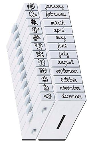 Contact USACU-07991 Months Planner Stamp Set