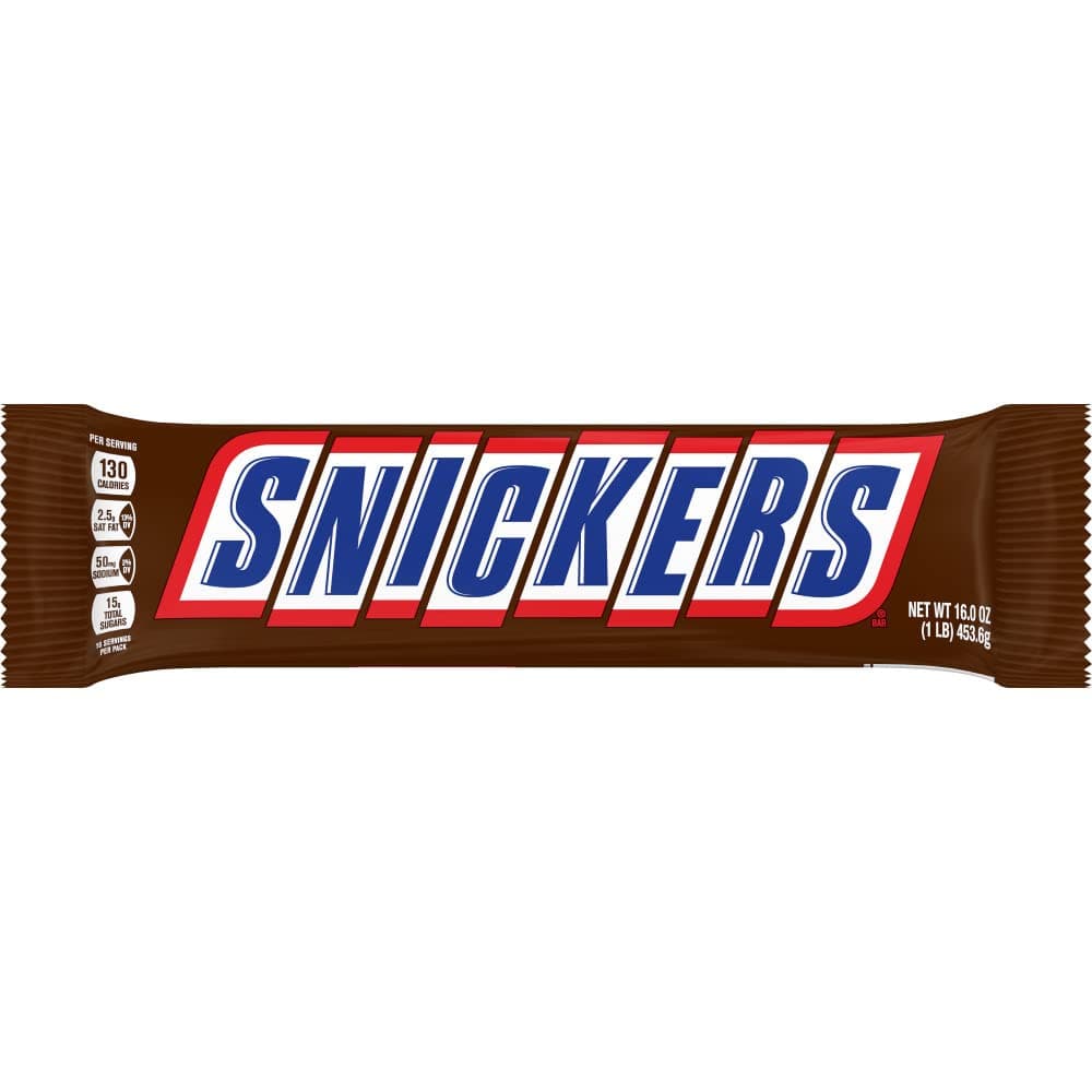 SNICKERS Slice n' Share Giant Chocolate Candy Bar (453.6 g)
