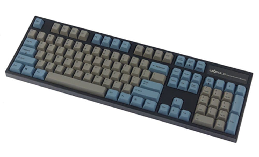 Blue Switch 104 Key Mechanical Keyboard with 1.5mm PBT and Realforce Style keycap