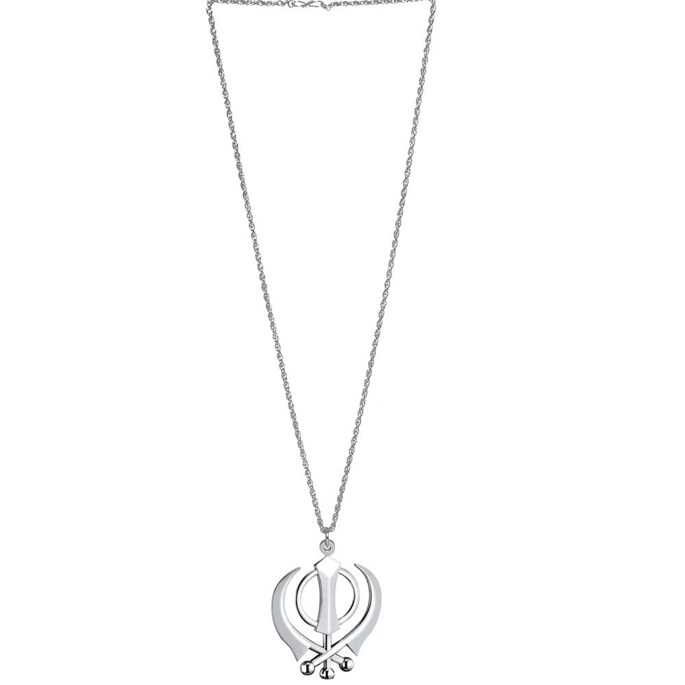 Silver Color Khanda Pendant