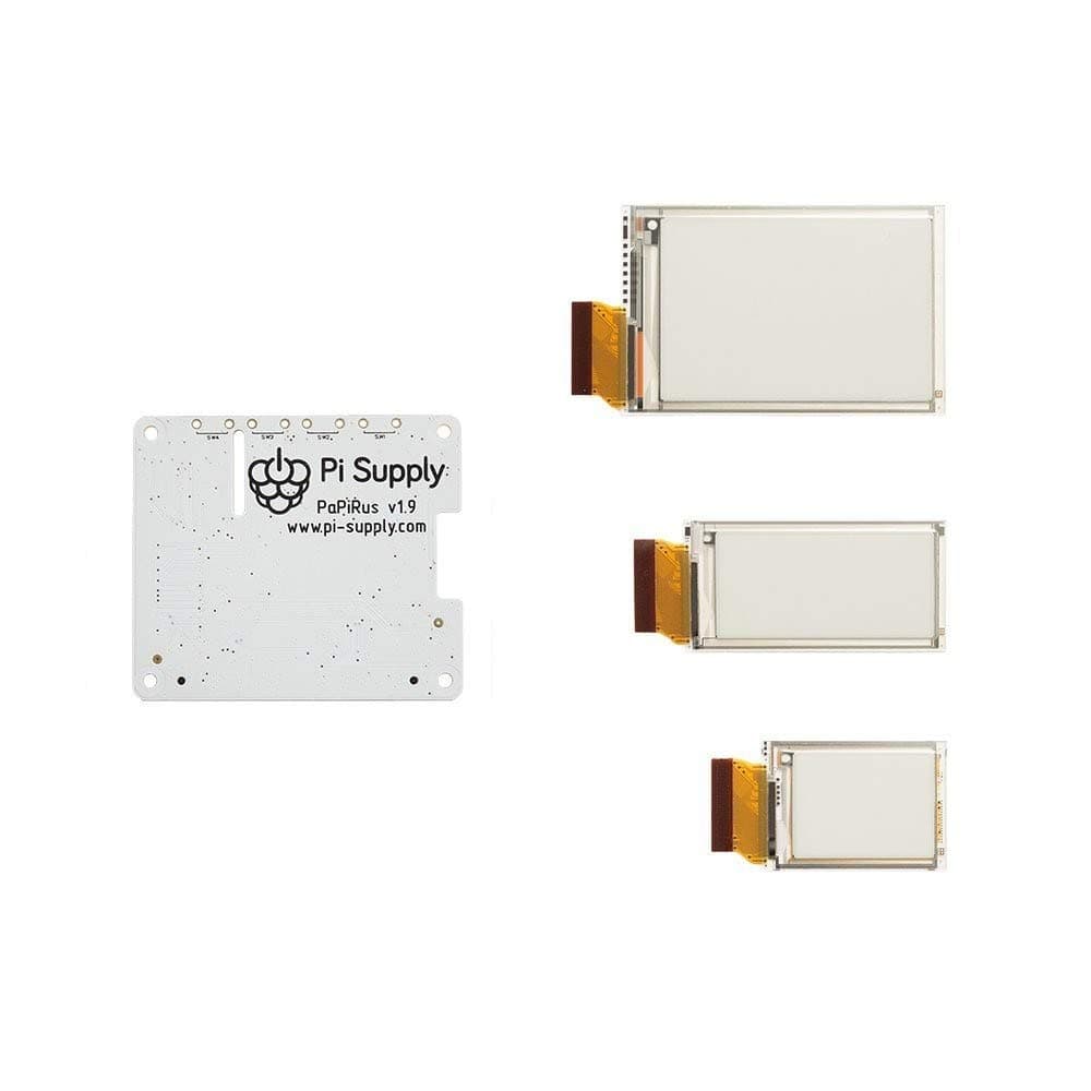 PaPiRus ePaper/eInk Screen HAT for Raspberry Pi - Multi Screen Pack (1.44", 2.0", 2.7")