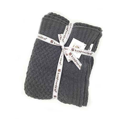 Kashwere Textured Basket Weave Pattern Throw 52"x70" - Slate