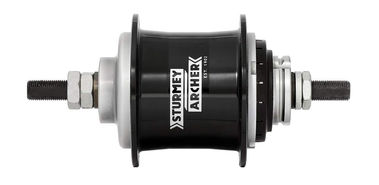 Sturmey Archer S2 Duomatic Kick Shift Hub, 32h Black