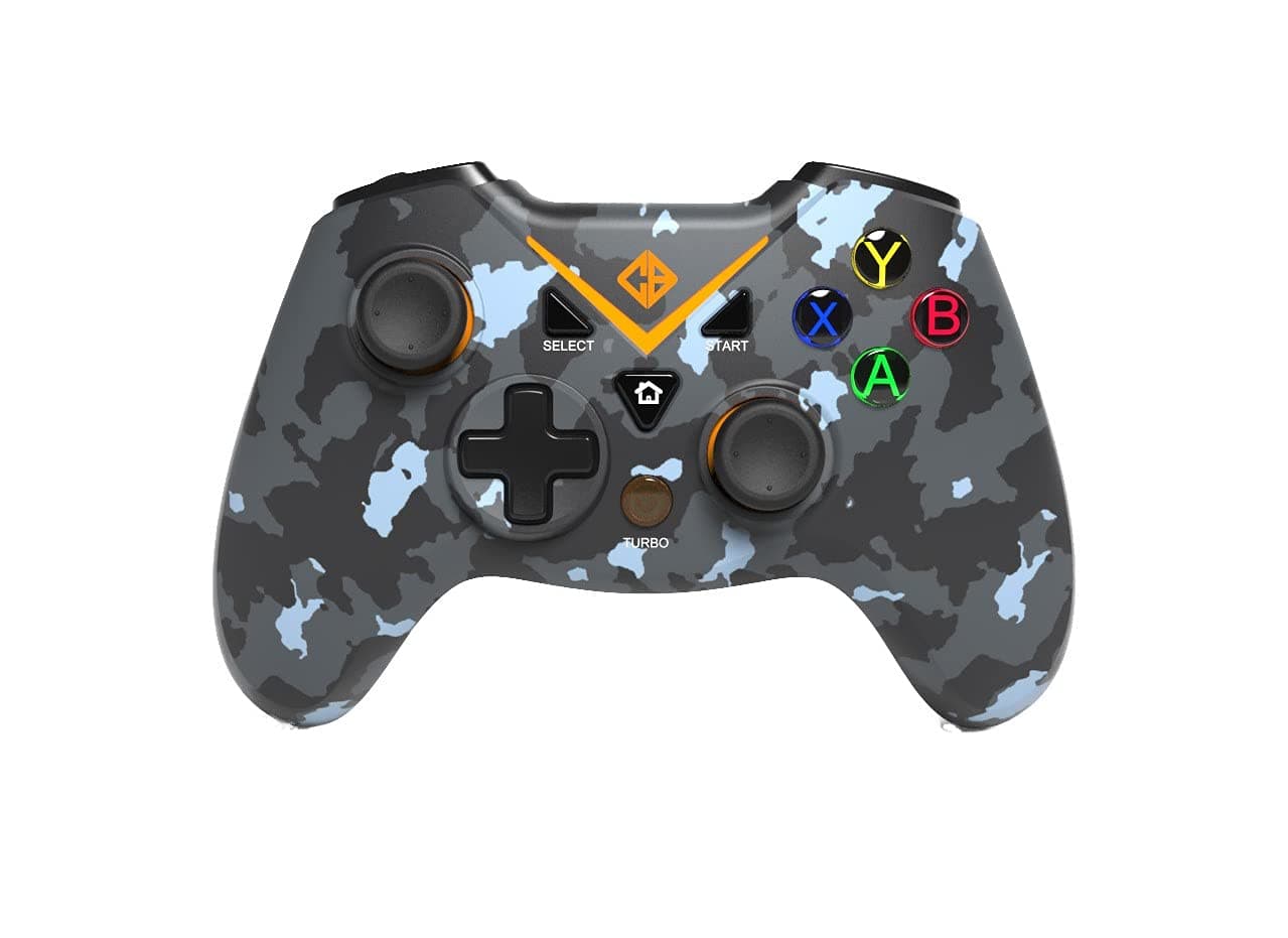 Cosmic Byte C3070W Nebula 2.4G Wireless Gamepad for PC supports Windows XP/7/8/10/11, Sensitive Triggers, Upgraded with USB C Port, Rubberized Texture (Camo Black)