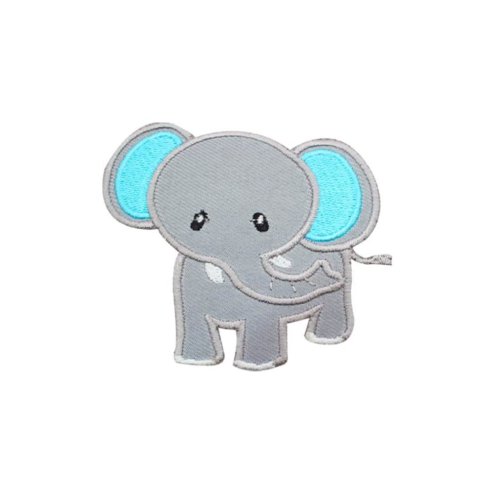 R-COCute Baby Elephant Patch Iron On Patch Sew On Embroidery Badge Country Patch