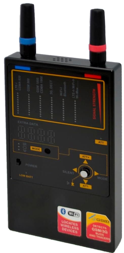 DefCon iProtect by DiscoverIt DD1207 Multi-Channel Signal Detector for Digital Wireless Protocols, Black