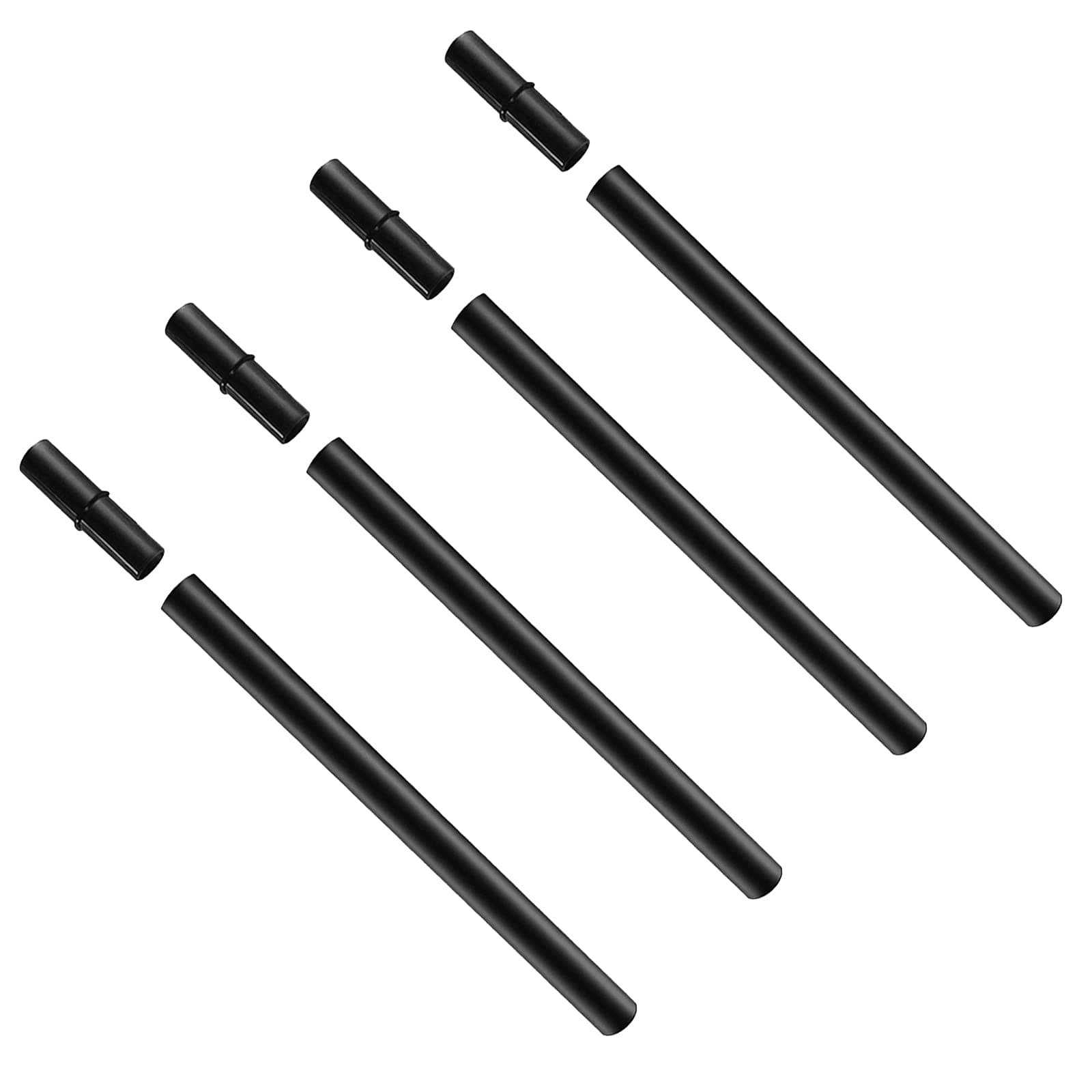 Plastic Pole Extension and Joint Kits Connector for Solar Flame Torches 12" Extension Makes Tiki Torches Taller, 4 Pack