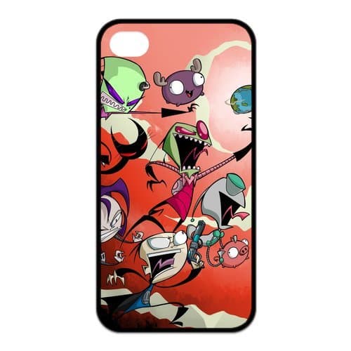 Invader Zim Popular Cartoon Back Case Cover Protector for Iphone 4 & 4s(TPU)