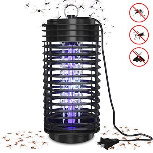 ERTDDE Powerful Mosquito Trap, Bug Zapper with Hook, Electric Insects Zapper, Catcher LED Trap Light Bulb, Insects Killer Perfect for Home, Residential, Commercial, Industrial (Black)