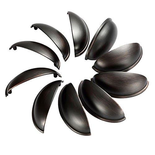 IQUALITE Oil Rubbed Bronze Drawer Pulls 10 Pack (Black)