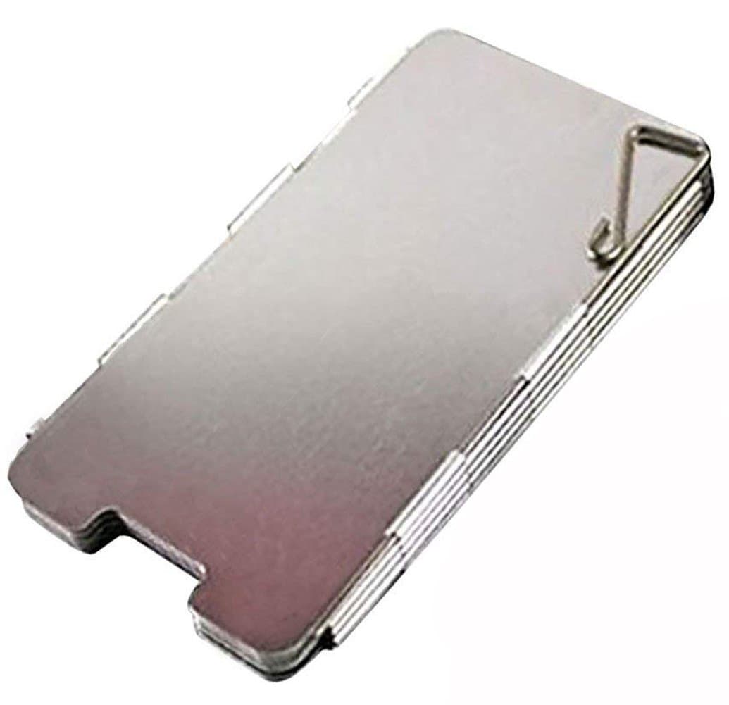 Stove Windscreen for Camp, 12 Plates Camping Windshield, Folding Stoves Wind Screen by IDOMIK, Foldable Outdoor Cooking Portable Wind Guard Aluminum Alloy Lightweight