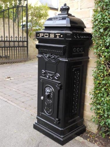 Black Vintage Style Aluminium POST Box Mail Box