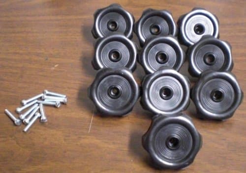 10 Each-RV Mobile Home Plastic Window Crank Handles Black Round Short 1/4" Shaft