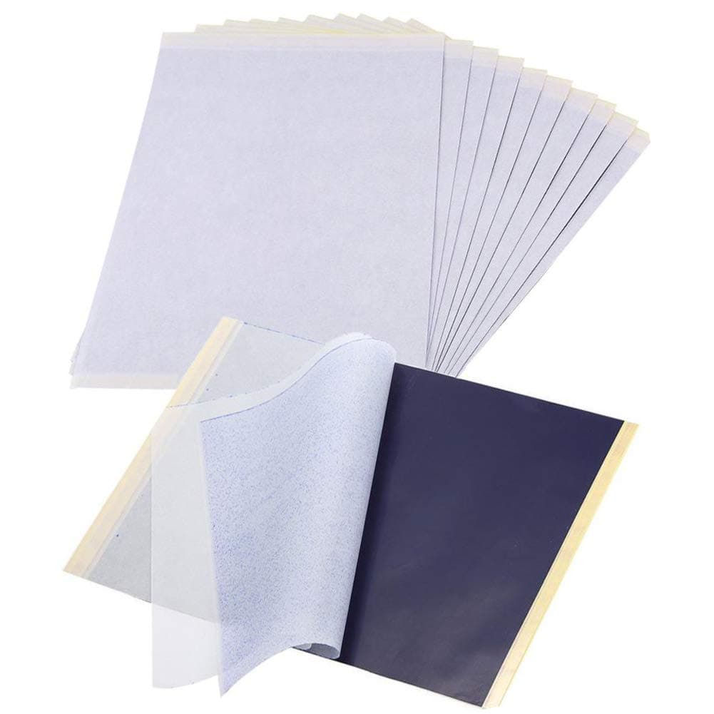 25 Sheets Carbon Paper - Tattoo Transfer, Graphite Tracing, A4 Temporary Thermal Carbon Copy Paper