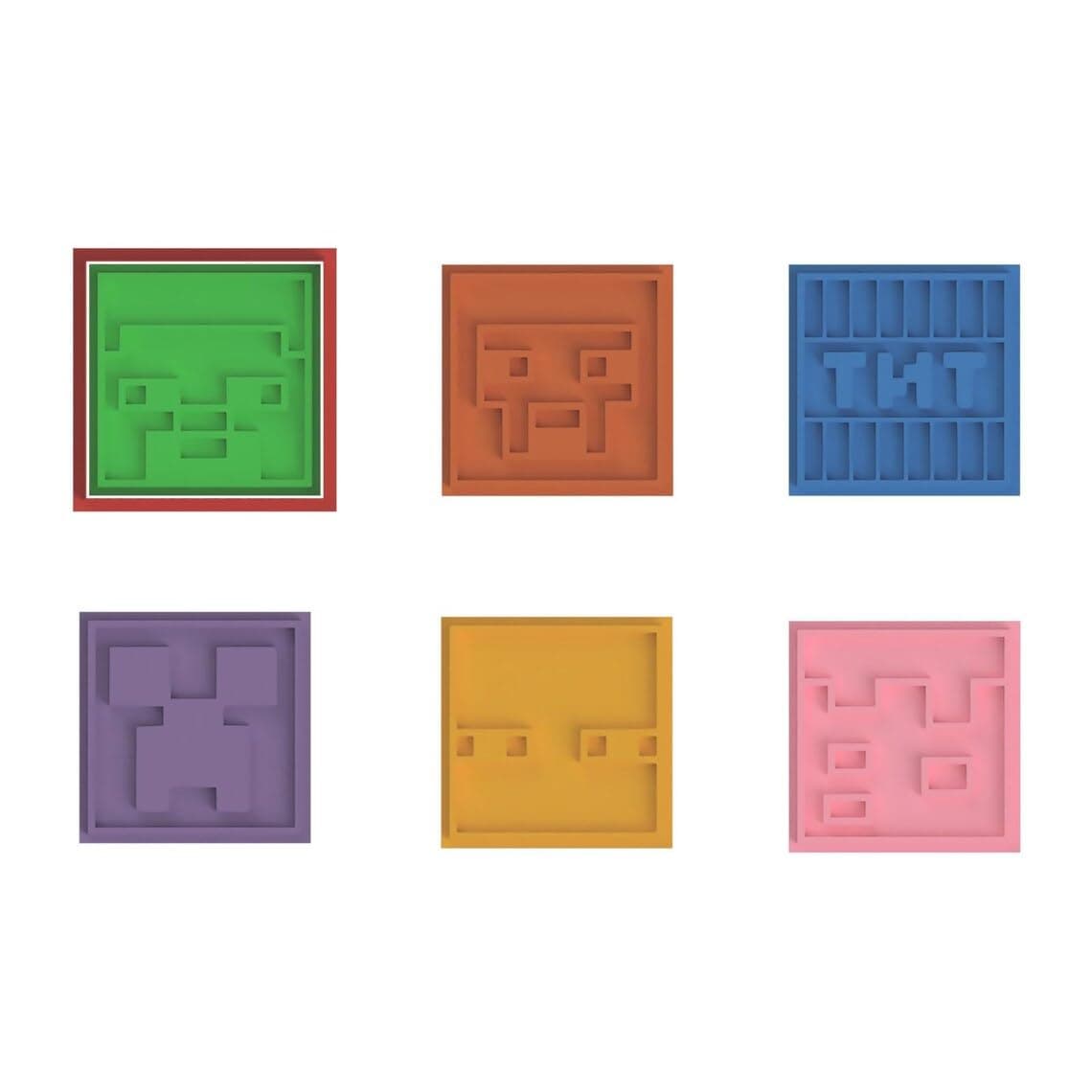Creeper Block Square Video Game Cookie Cutter & Stamp