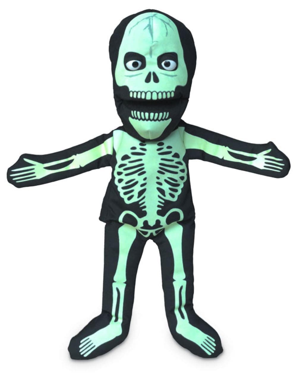 14" Skeleton, Glow in The Dark, Hand Puppet