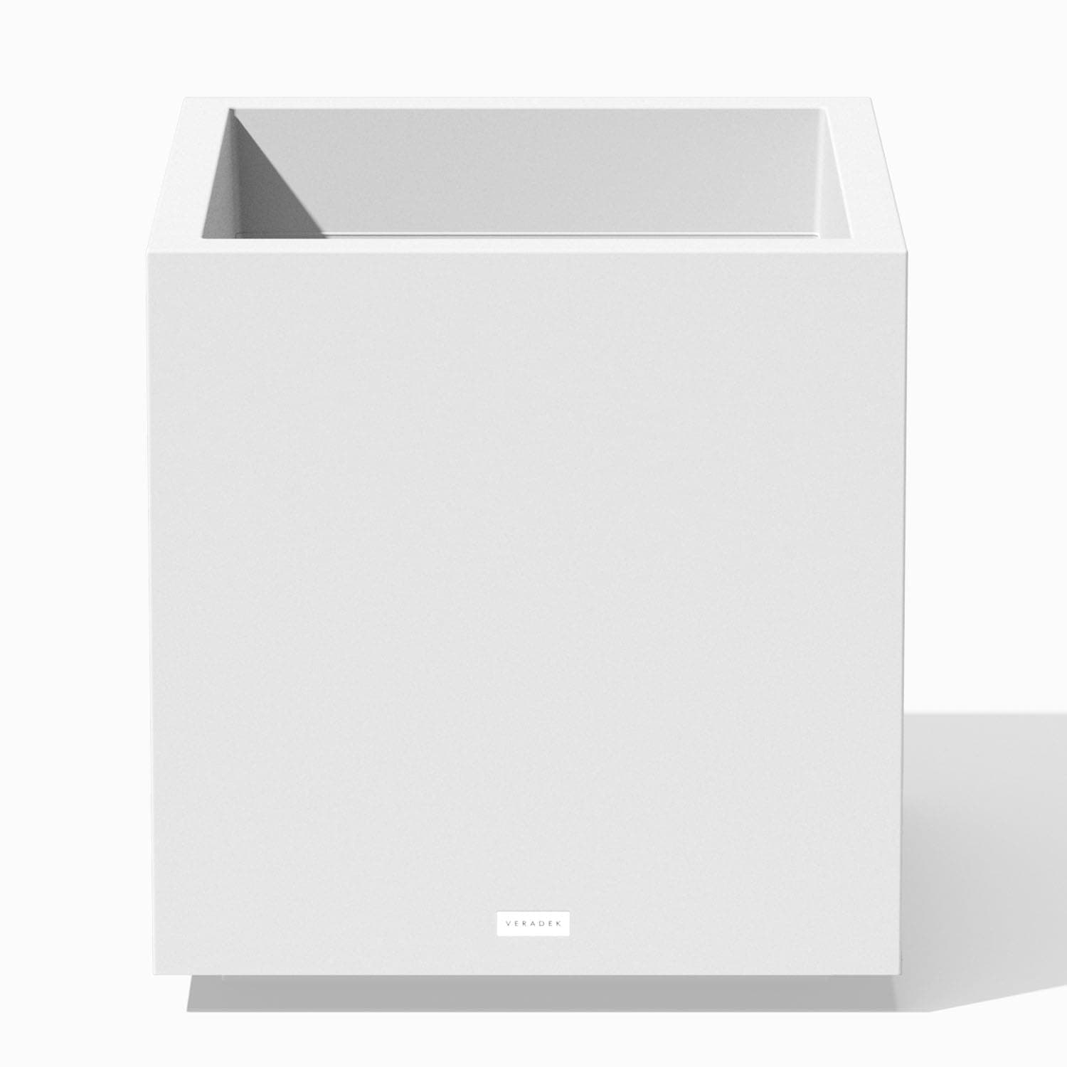 Block Series Cube Plastic Planter - Large Square Planter for Indoor or Outdoor Patio/Garden | Durable All-Weather Use with Drainage Holes | Modern Décor for Tall Plants, Trees, Flowers