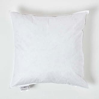 HOMESCAPES - Luxury New White Duck Feather Cushion Pad Inner Insert - 20 x 20” - 100% Natural Cotton Anti Dust Mite And Down Proof Cover - Double Stitched Seams - Non Allergenic - Machine Washable