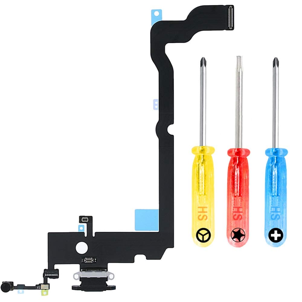 MMOBIEL Dock Connector Replacement Compatible with iPhone Xs Max 6.5in (Space Gray) Charging Port Flex incl. Screwdriver