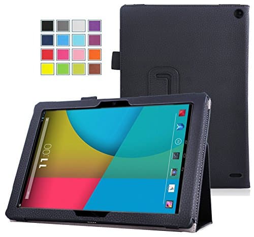 Dragon Touch M10X 2016 case, KuGi Dragon Touch M10X case - Multi-Angle Stand Slim-Book PU Leather Cover Case for Dragon Touch M10X / M10X 2016 10.1 inch tablet (Black)