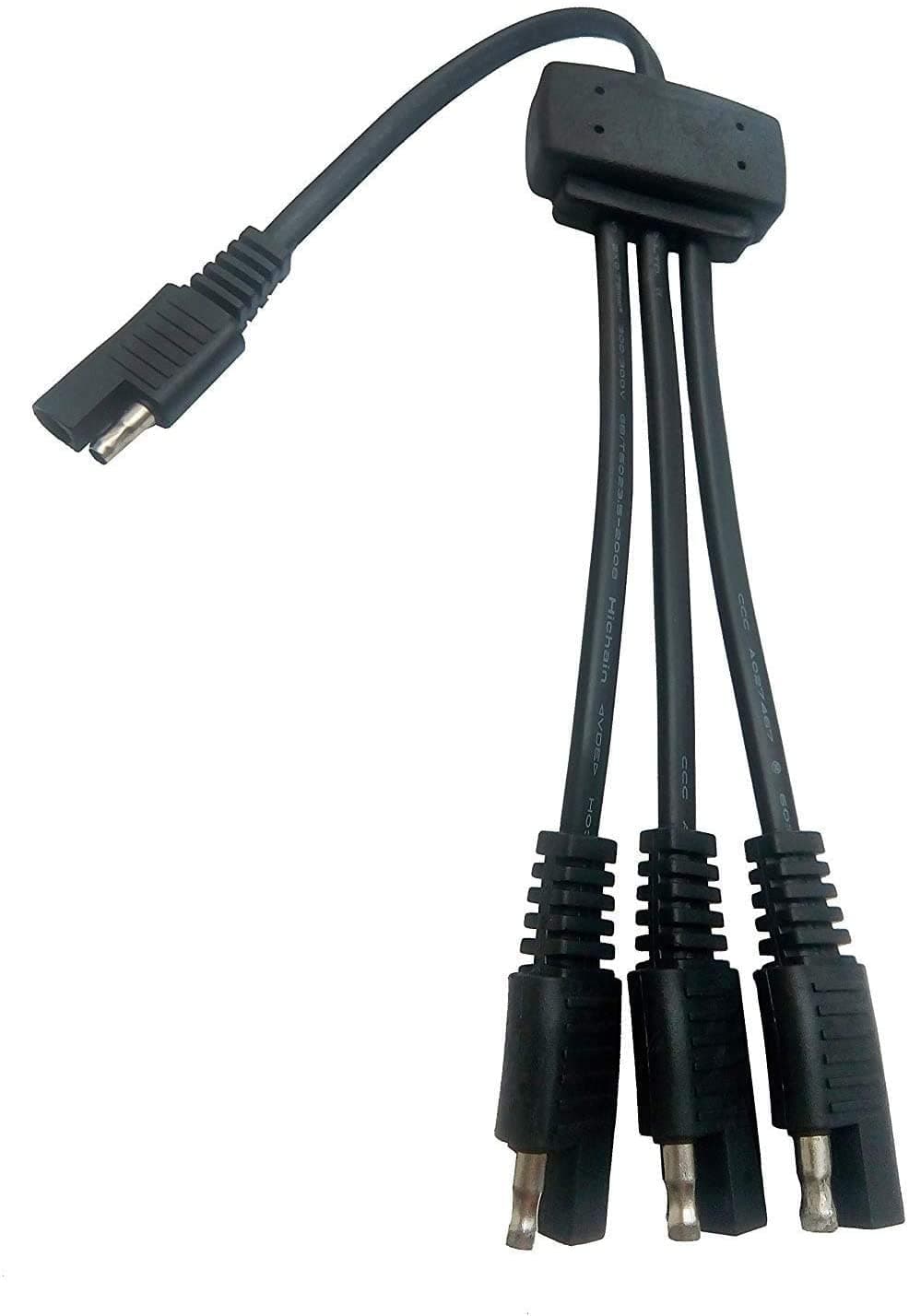 Panel Combiner 3 to 1 Extension Wire With SAE Adapters Connector for Expanding Solar Battery Charger & Maintainer to One 12 Volt Battery