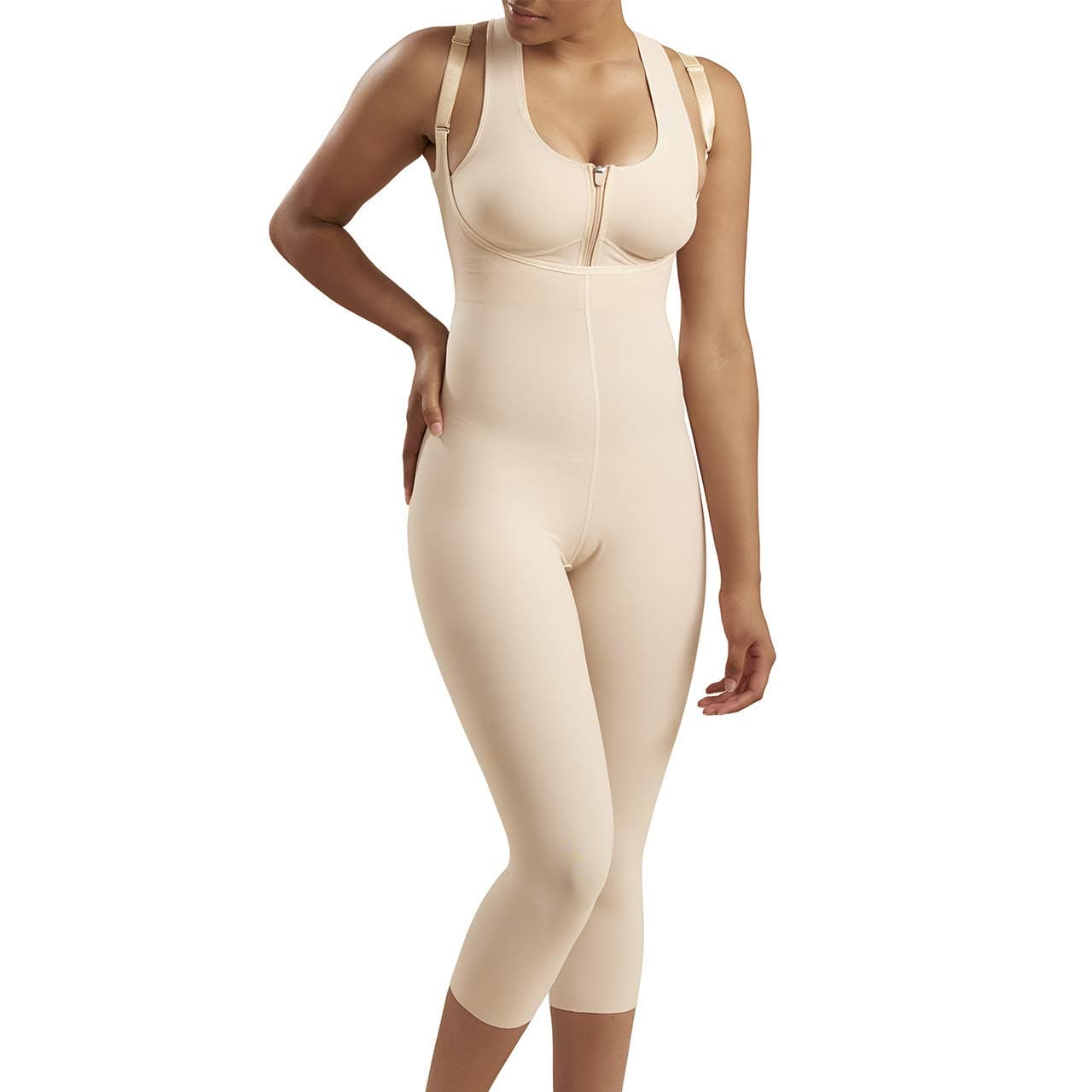 Marena Recovery Mid-Calf-Length Girdle, Stage 2 (pull on), Beige, M