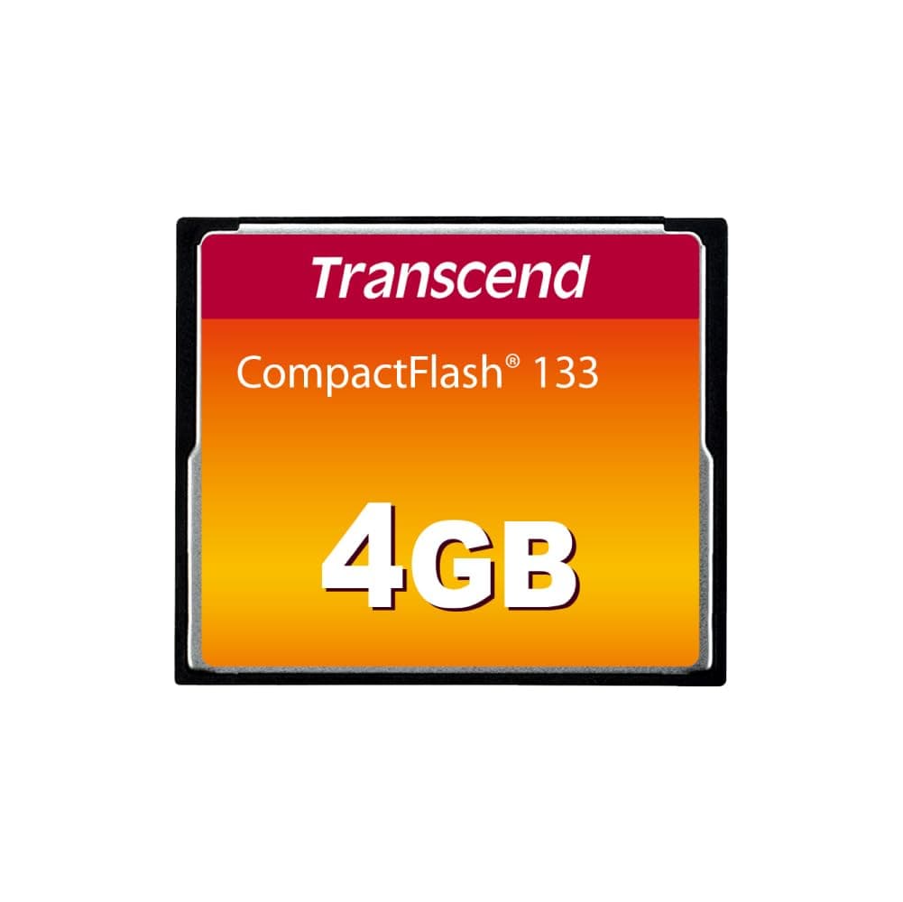 4GB CompactFlash 133 Memory Card (CF Card) Up to 50/20 MB/s, Supports Ultra DMA transfer mode 4 with MLC NAND Flash appropriate for entry-level DSLRs TS4GCF133