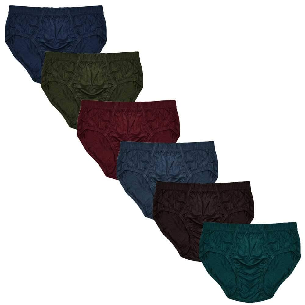 EverKing Men's Cotton Solid Briefs Combo (Pack of 6)