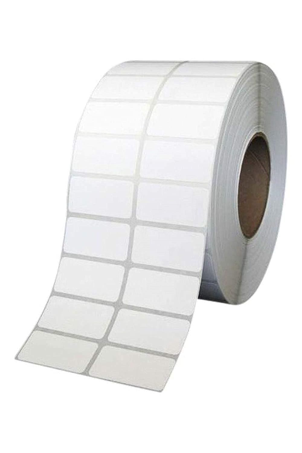 True-Ally 50x38 Direct Thermal Barcode Label Sticker - 2 x 1.5 inch - 50mm x 38mm - 2 Ups - 2000 Labels Per Roll - White Self Adhesive Sticker for Printing Barcoding (1 Roll Per Pack (2000 Labels))