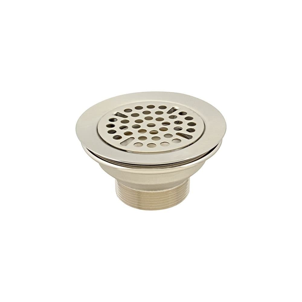 Free Flow Drain For 3-1/2" Sink Opening, Cast Brass & S/S Top