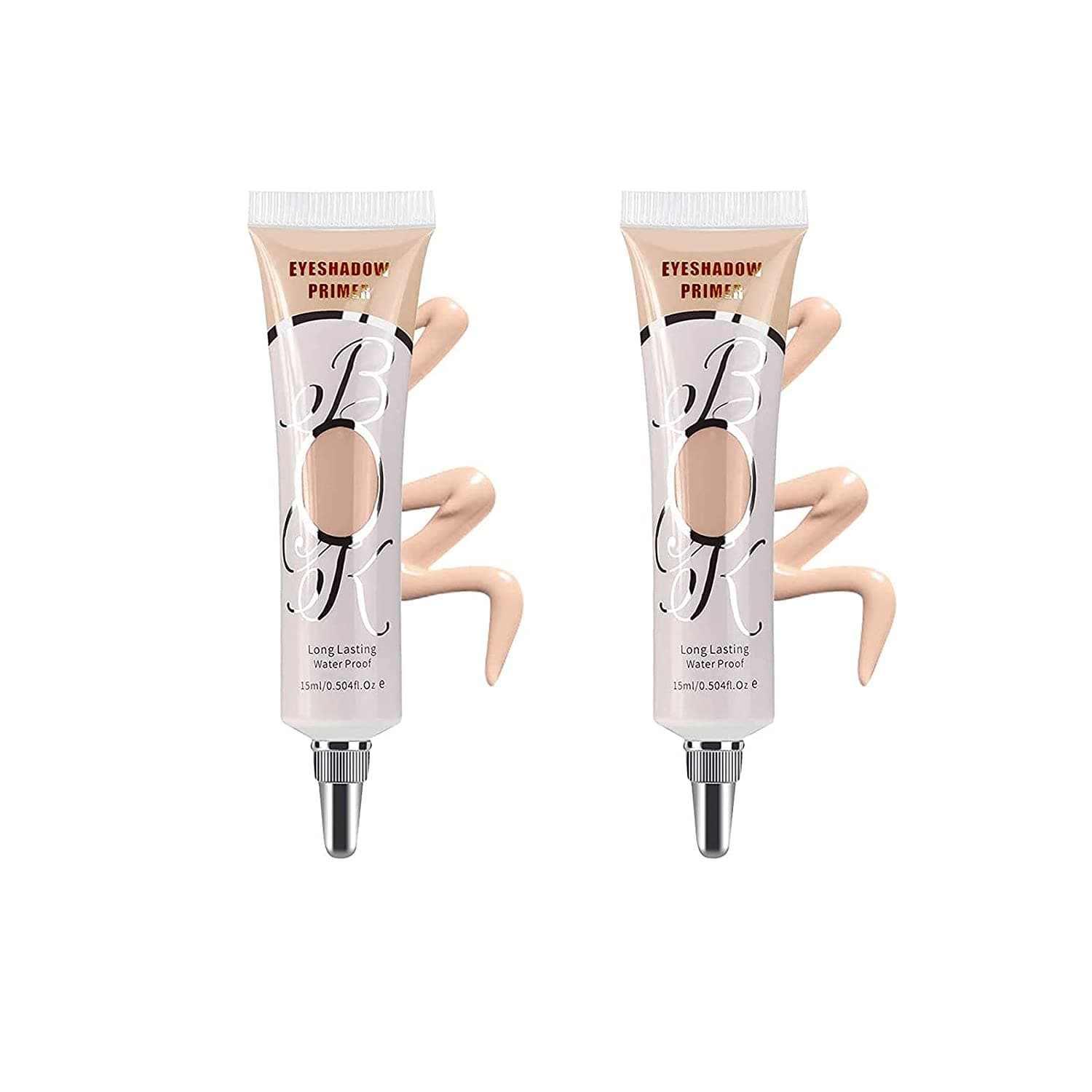 LOKFAR 2 Pack Matte Eyeshadow Primer for Oily Lids Medium Eyeshadow No Crease Eye Primer Makeup Eyeshadow Base Waterproof & Smudge-proof & Long Lasting Cream Liquid Eye-shadow for All Shadows (Set B)