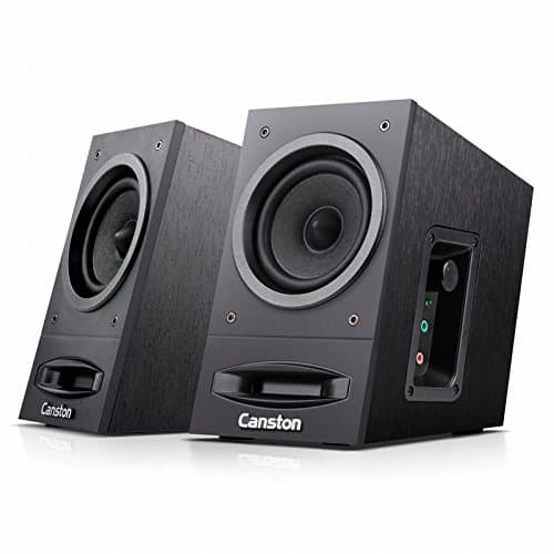Canston 2.0Ch Premium USB Powerd Speaker, LX-2000 Merlin, 2.0CH Dynamic Acoustic Sound, Black MDF Wooden Made, Computer Speaker, Laptop PC Speaker