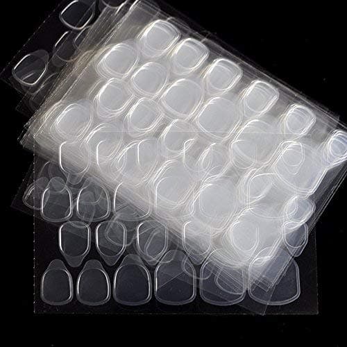 SIUSIO 50 Sheets 1200 Pcs Double-side Nail Glue Sticker Adhesive Tabs Transparent Flexible Waterproof Breathable False Nail Jelly Gel Glue Tabs for Manicure Supplies