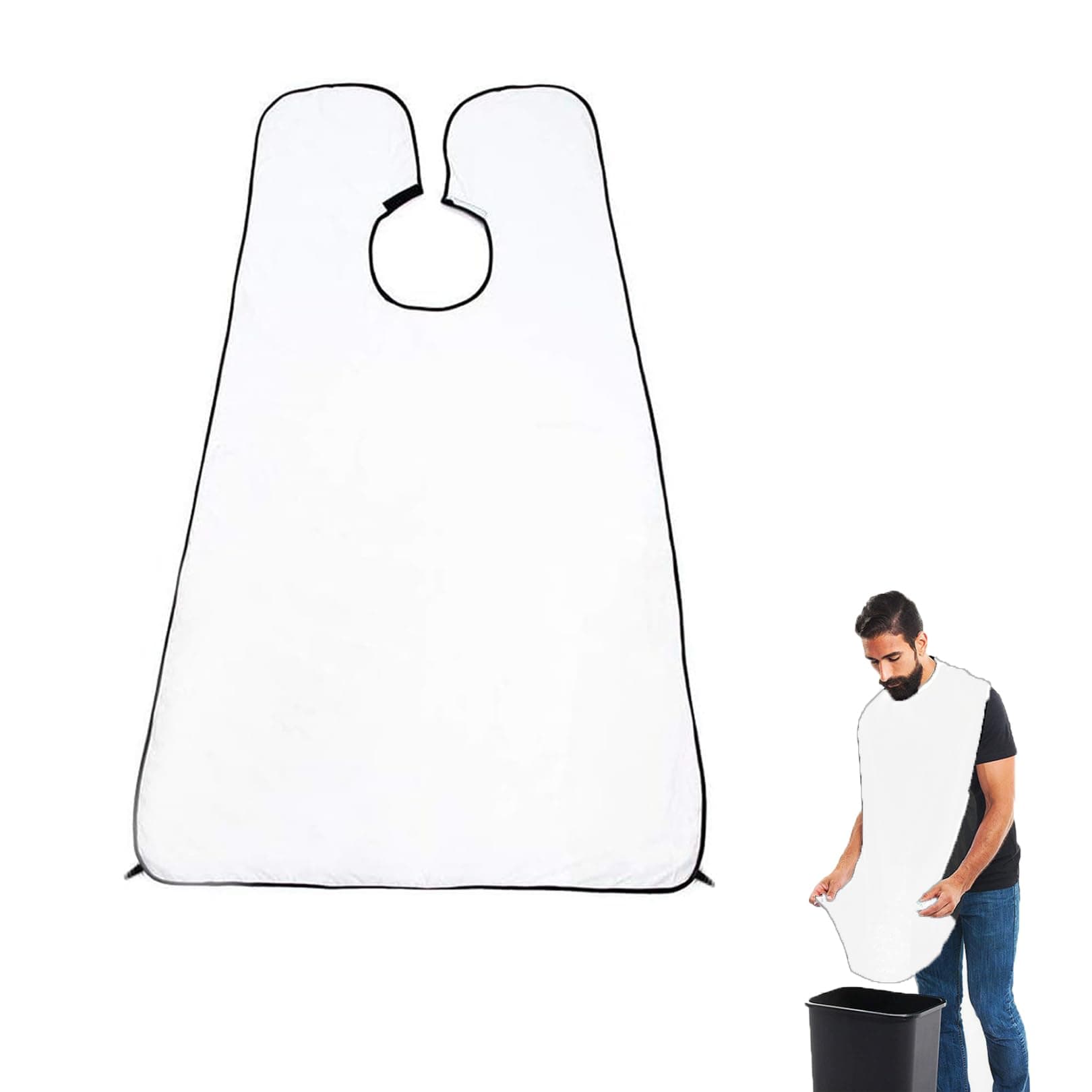 1pcs Beard Bib Beard Apron,Beard Catcher,Portable Beard Shaving Bib with 2 Suction Cups,Beard Trimming Apron,Beard Shaving Bib Facial Hair Apron Shave Cape Stubble Catcher Trimming Cutting Care Tools