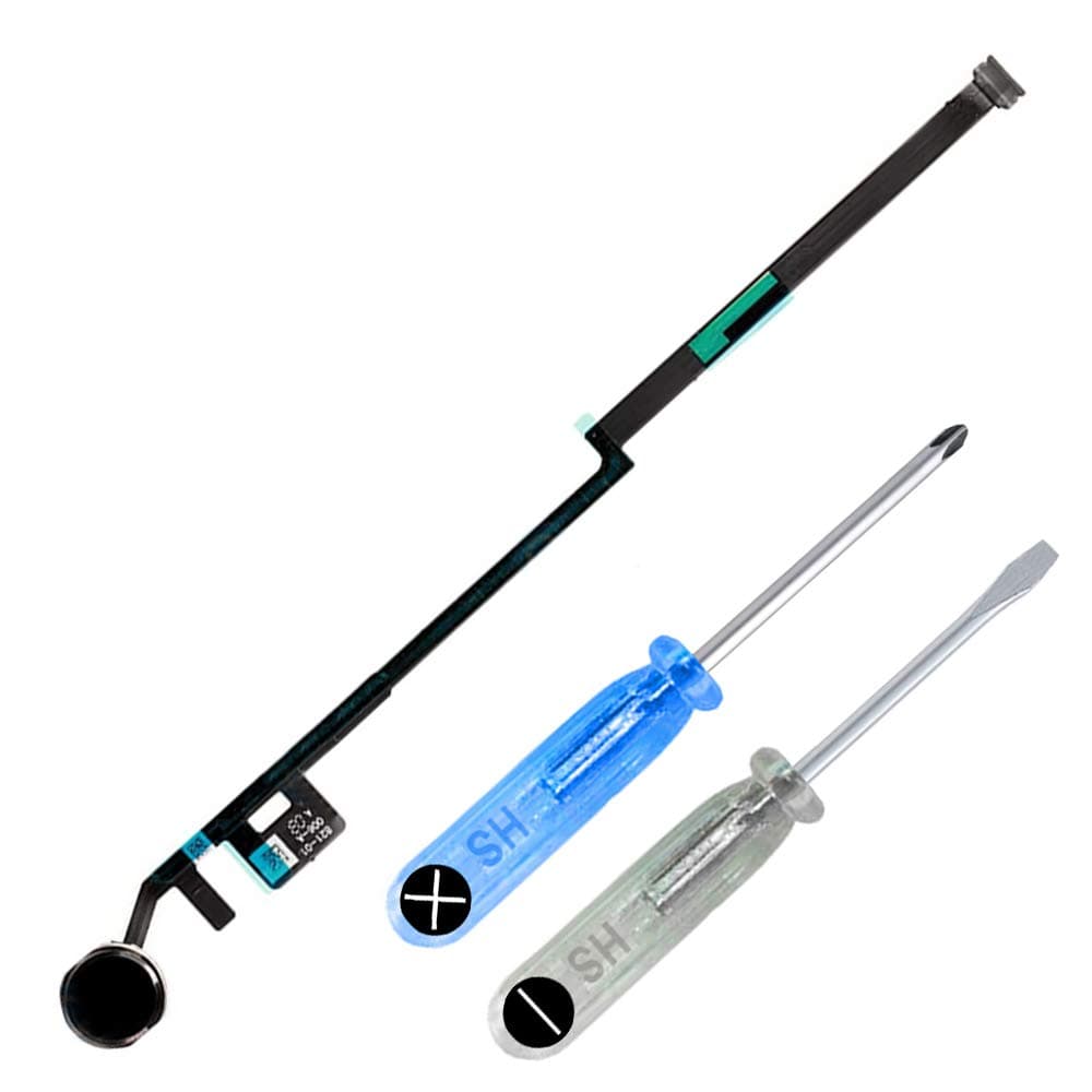 MMOBIEL Home Button Compatible with iPad 7 / iPad 8 - Flex Cable Connector - Replacement - Incl. Screwdrivers - Black