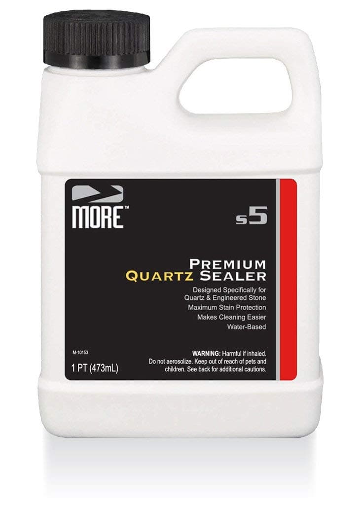 More Premium Quartz Sealer - Water-Based Surface Sealer - for Indoor & Outdoor Quartzite Counters, Floors, Walls, Furniture - Protects Against Oil, Water-Based Stains - Unscented - Pint (16 oz)