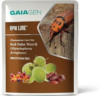 Gaiagen Rpw Lure - Pheromone Lure For Red Palm Weevil (Rhynchophorus Ferrugineus) | Pack Of 5 | (Does Not Include Traps).