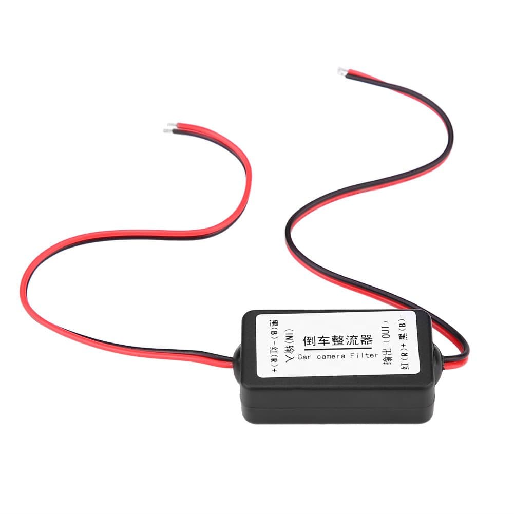 Car Filter Rectifier, DC Power Adapter, 12V Rectifier for Car Reverse Backup Camera, Parking Camera Adapter