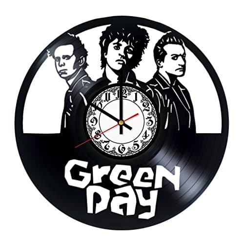 Green Day Rock Band Record Wall Clock - Get unique kitchen wall decor - Gift ideas for men and women – Modern Art Decoration