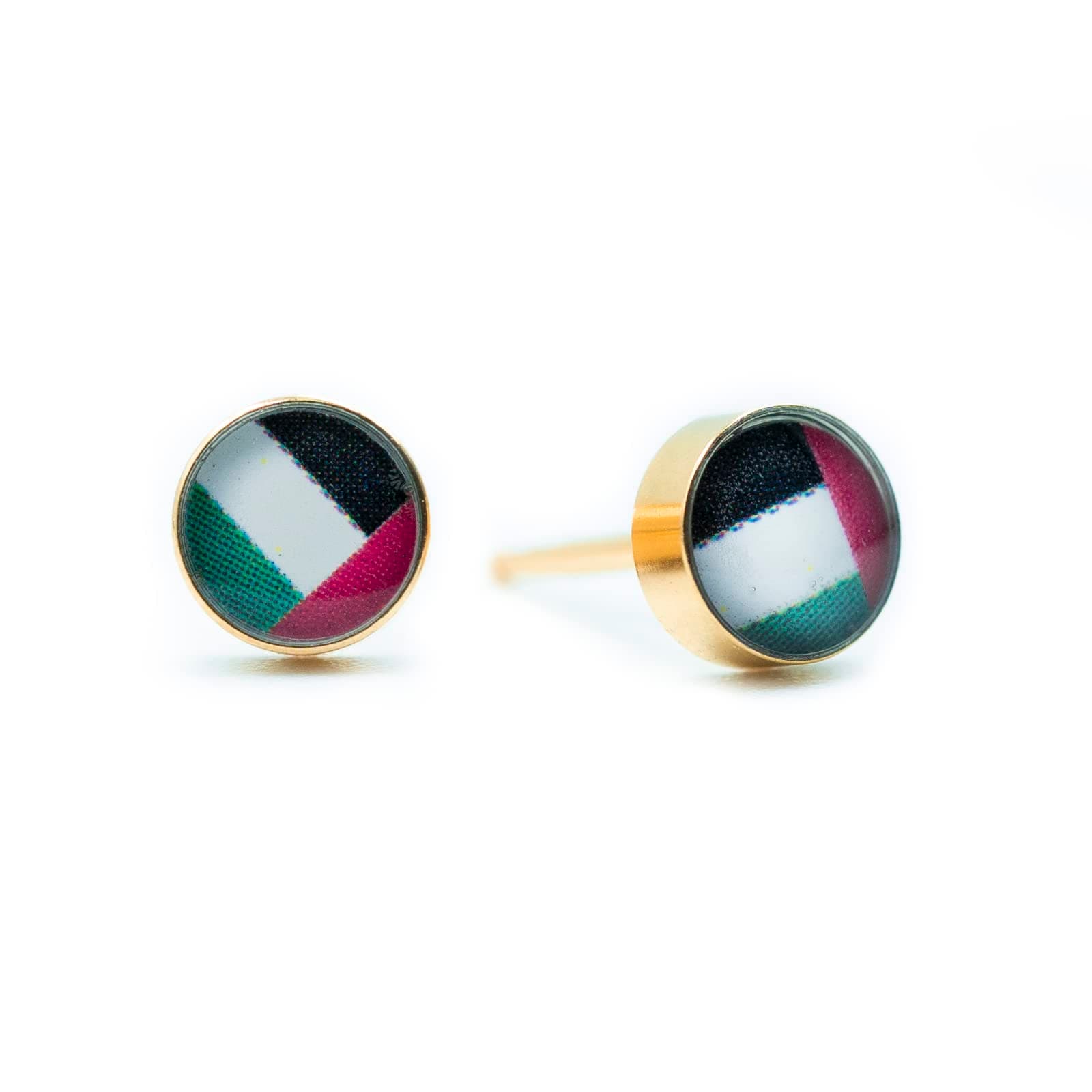 C-b0 UAE Flag Newness Piercing Earrings