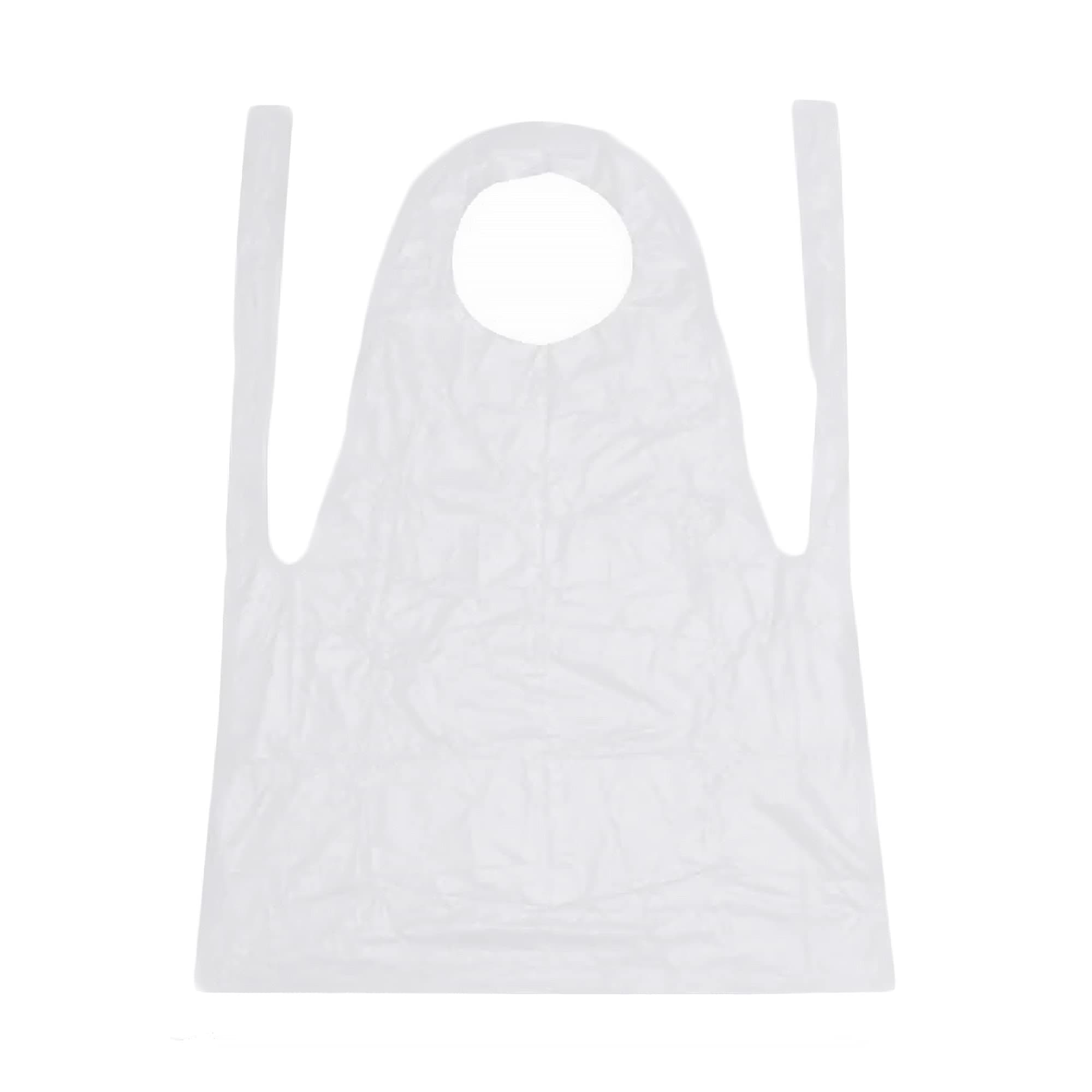 Plastic Disposable Aprons 100 pack - 38 X 24 inches - Large White Disposable Aprons for Commercial or Household Use - Poly Aprons Throw Away for Hair Salon - Spa - Arts and Crafts - Cooking