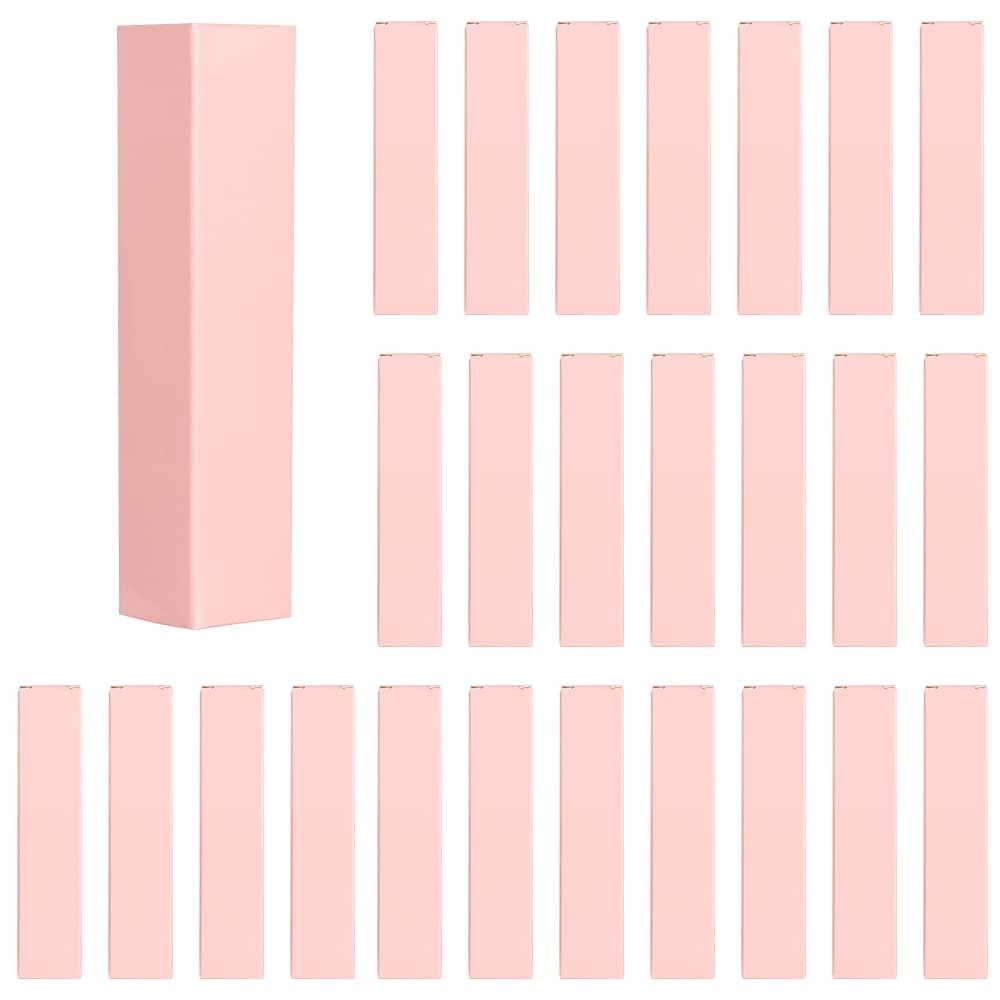 COSIDEA 50 PCS Empty Pink Lip Gloss Boxes W25 xW25 xH117mm / W0.98xW0.98xH4.6 inch, Cosmetic Perfume/Mascara Box Packaging for Small Business Wholesale, small Kraft Paper Box Luxury Holder Wrapping