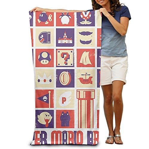 Bieshabi Super Mario Beach Towel For Adults