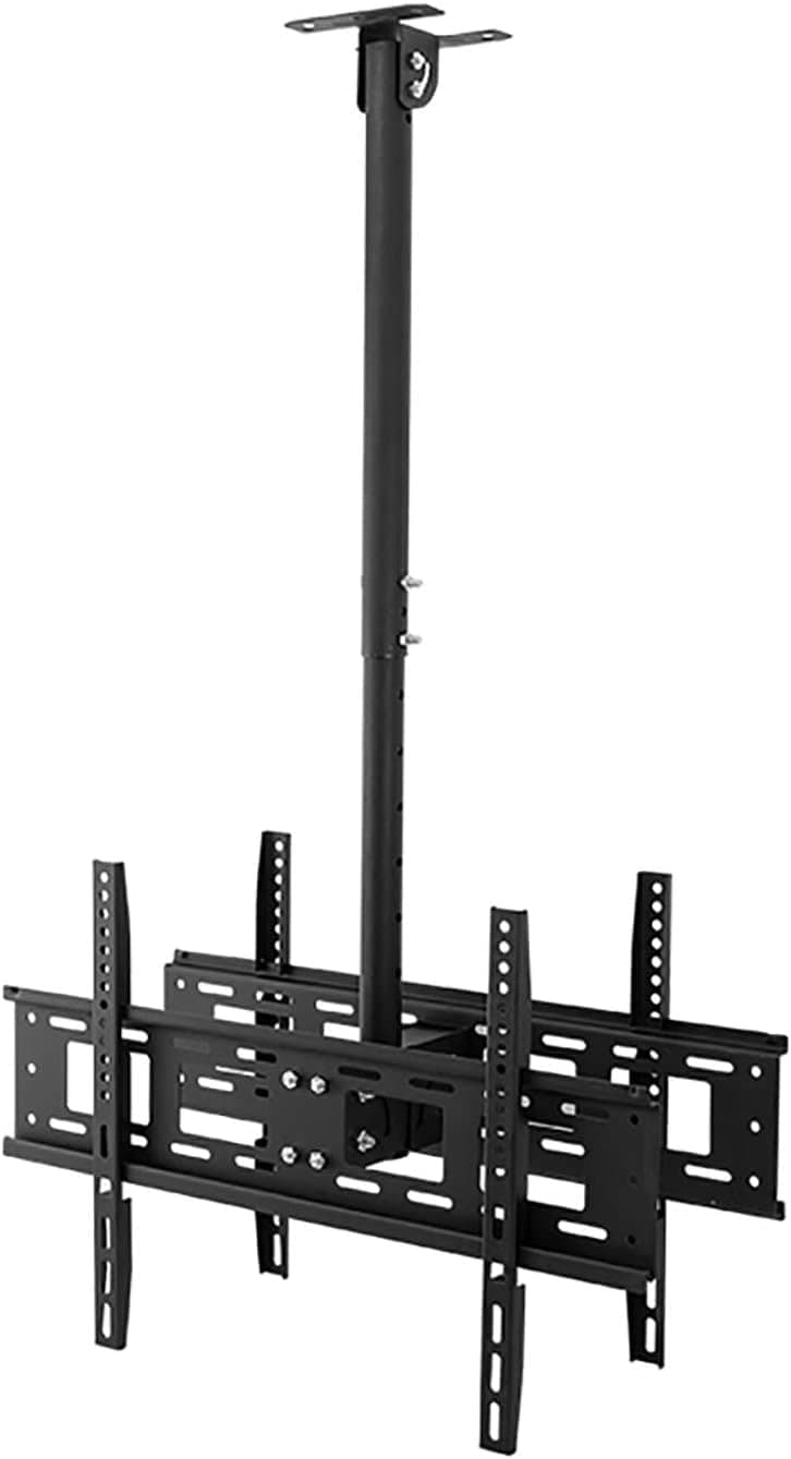 Ceiling Tv Mount Bracket for 32 65 Inch LCD Tvs Dual Screen with Telescoping Adjustable Height Pole Stand-4m
