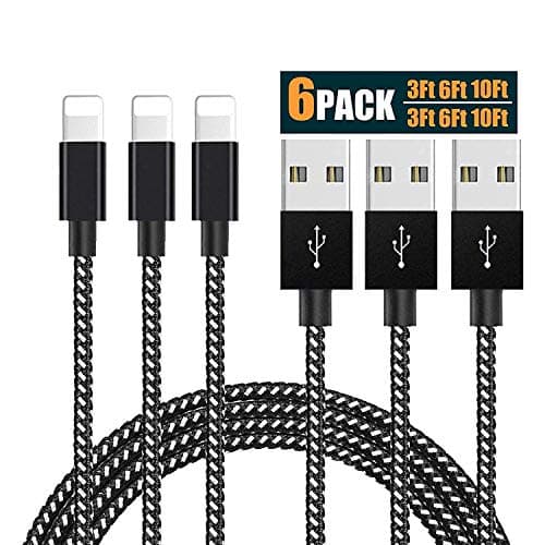 JR TECHNIK Lightning Cable, iPhone Charger Nylon Braided Fast Charging & Syncing Cords Compatible with iPhone XR XS 8 7 6 5 and More