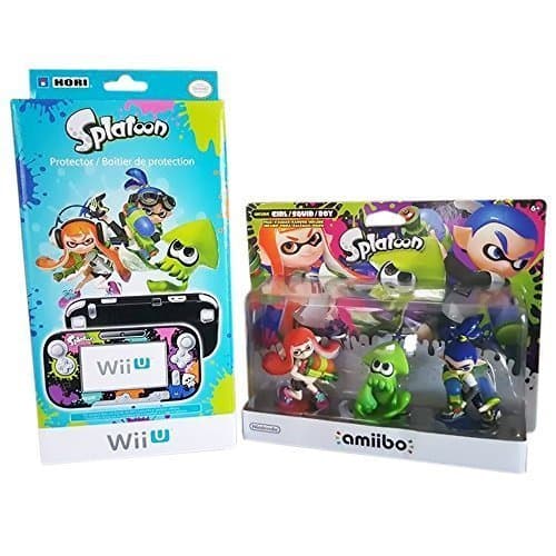Splatoon Bundle Amiibo 3 Pack & Hori Splatoon Protector for Nintendo Wii U